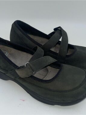 Dansko Black Mary Jane Strap Flats